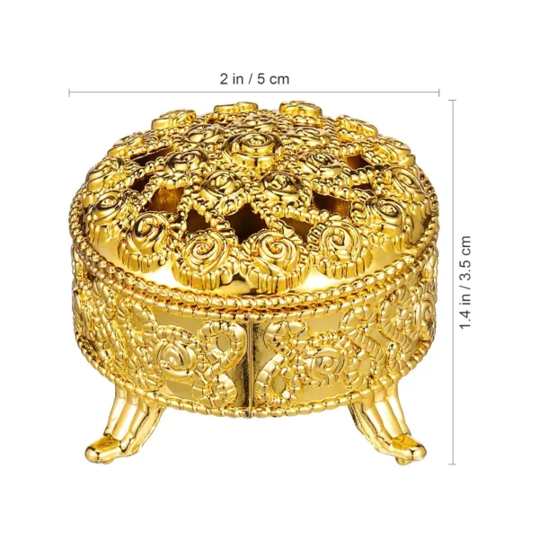 Round Trinket Candy Box with Lid Gold 1 scaled